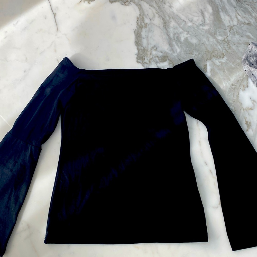 Banana republic off the shoulder bell sleeve top